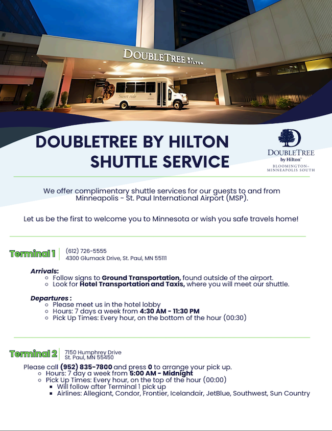 Hotel Shuttle Service.