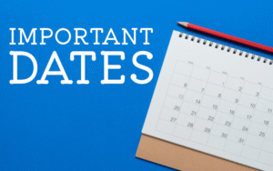 Most important dates.